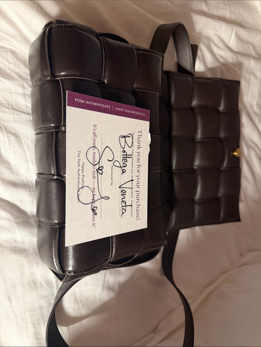 Bottega Veneta Deep Brown Intrecciato Padded Leather Crossbody - Authenticated! - Picture 2 of 9
